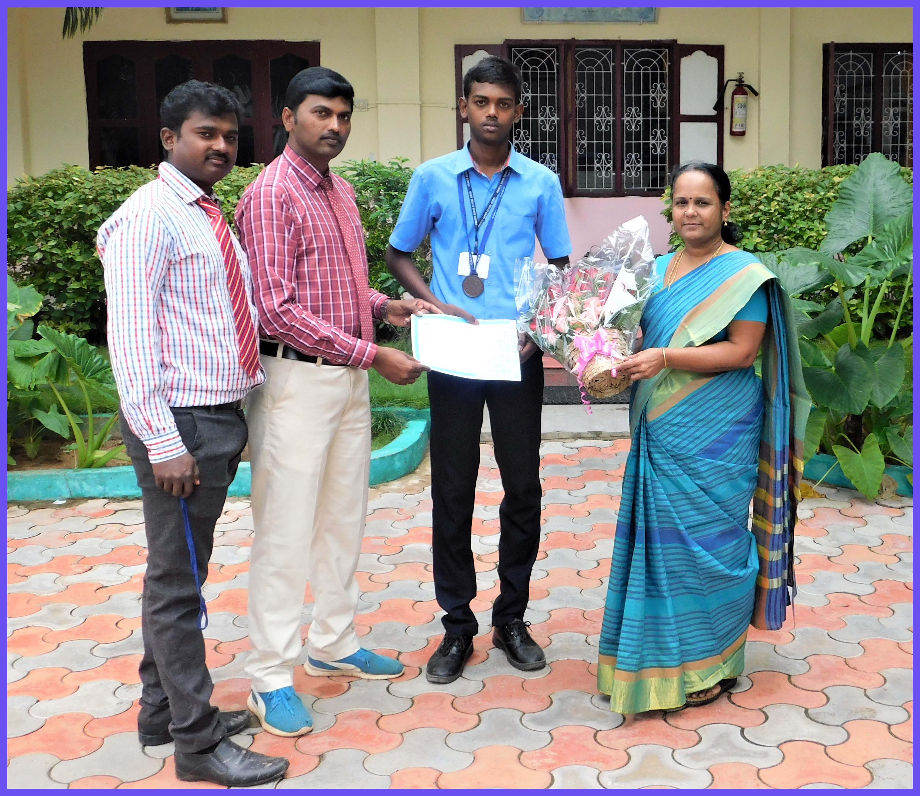 CBSE National Level Meet 2019-20 - Third Place -Master Barathiraja